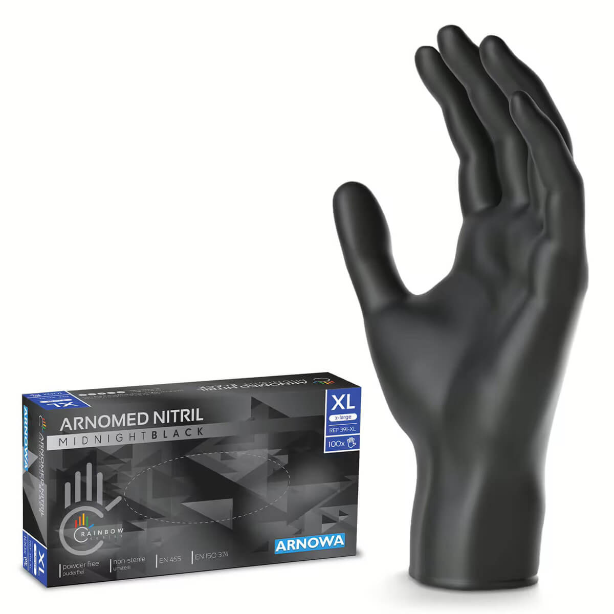 arnomed handschuhe Einweghandschuh ARNOMED NITRIL MIDNIGHT BLACK , Gr. XL – habebo24