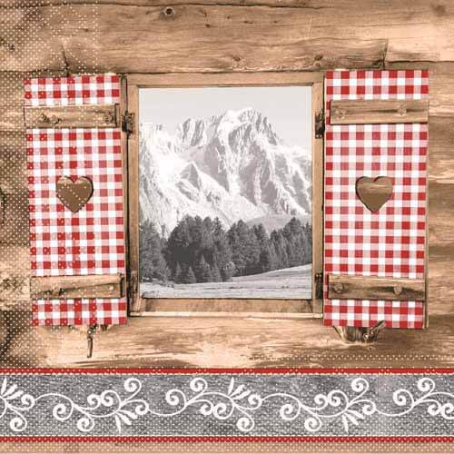 Tissuewatte-Serviette ALMBLICK 40x40 cm | Mank