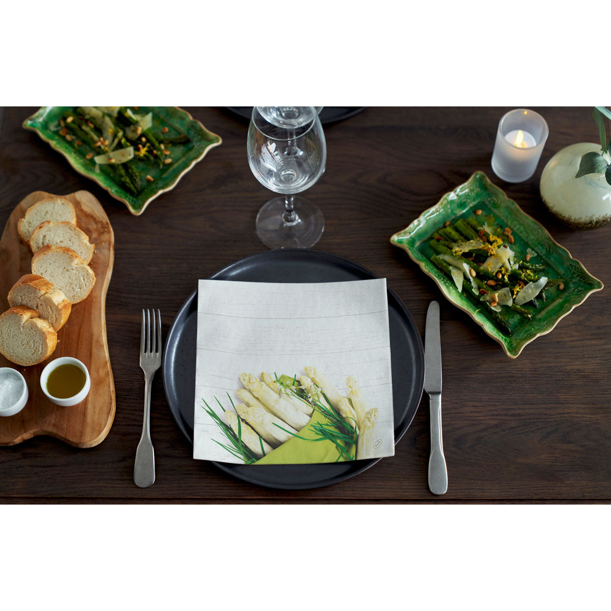 Dunisoft-Serviette-Asparagus-Motiv