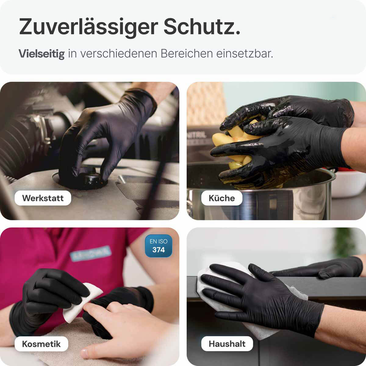 arnomed nitril handschuhe Einweghandschuh ARNOMED NITRIL MIDNIGHT BLACK , Gr. M – habebo24