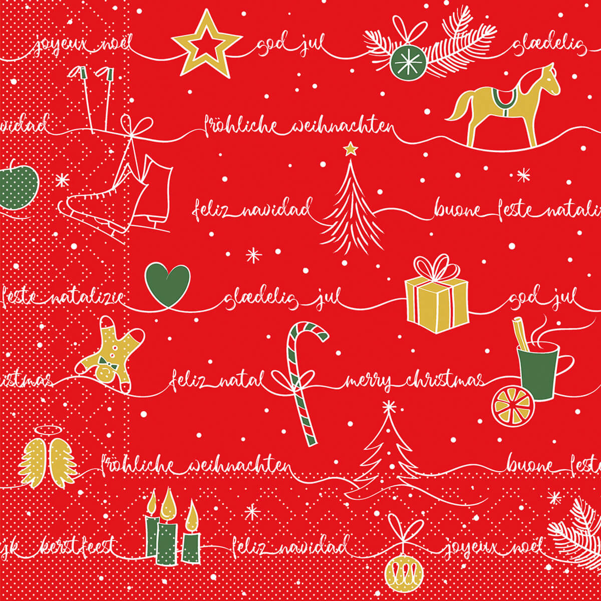 Tissue-Serviette-Ravin-Rot-Gruen-Gold-114514