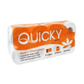 Toilettenpapier 3-lagig, 250 Blatt je Rolle, Zellstoff weiß, Quicky
