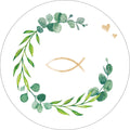 Bierdeckel-Eukalyptus-Fisch 107 mm rund