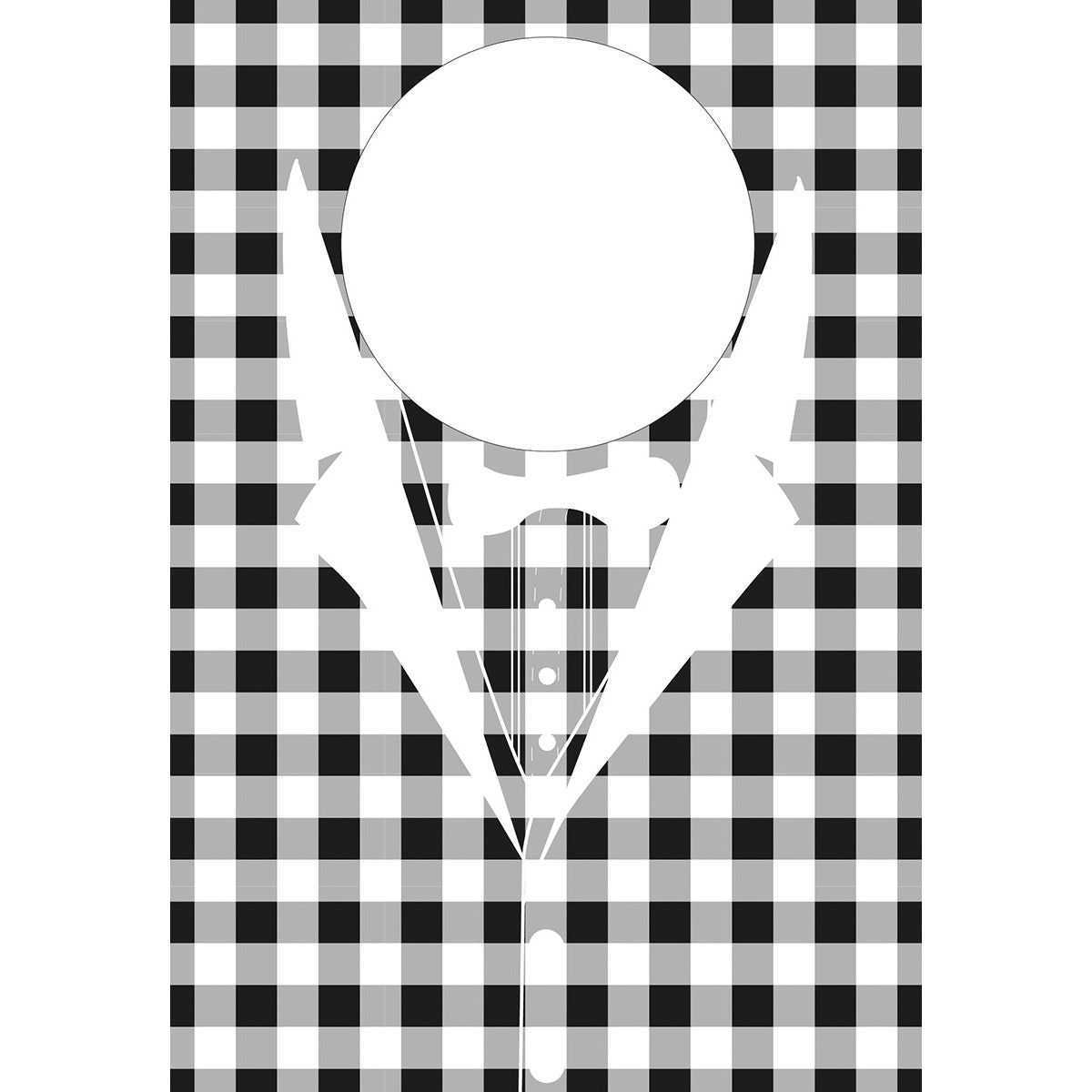 Latz-Karo-schwarz 60 x 42 cm