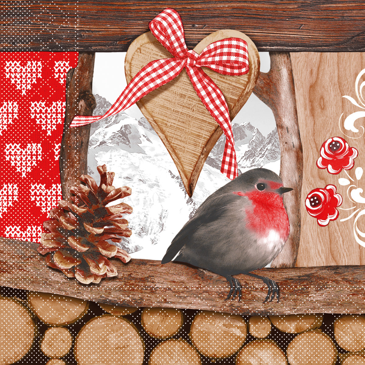 Tissue-Serviette-Gizmo 33 x 33 cm 1/4 Falz