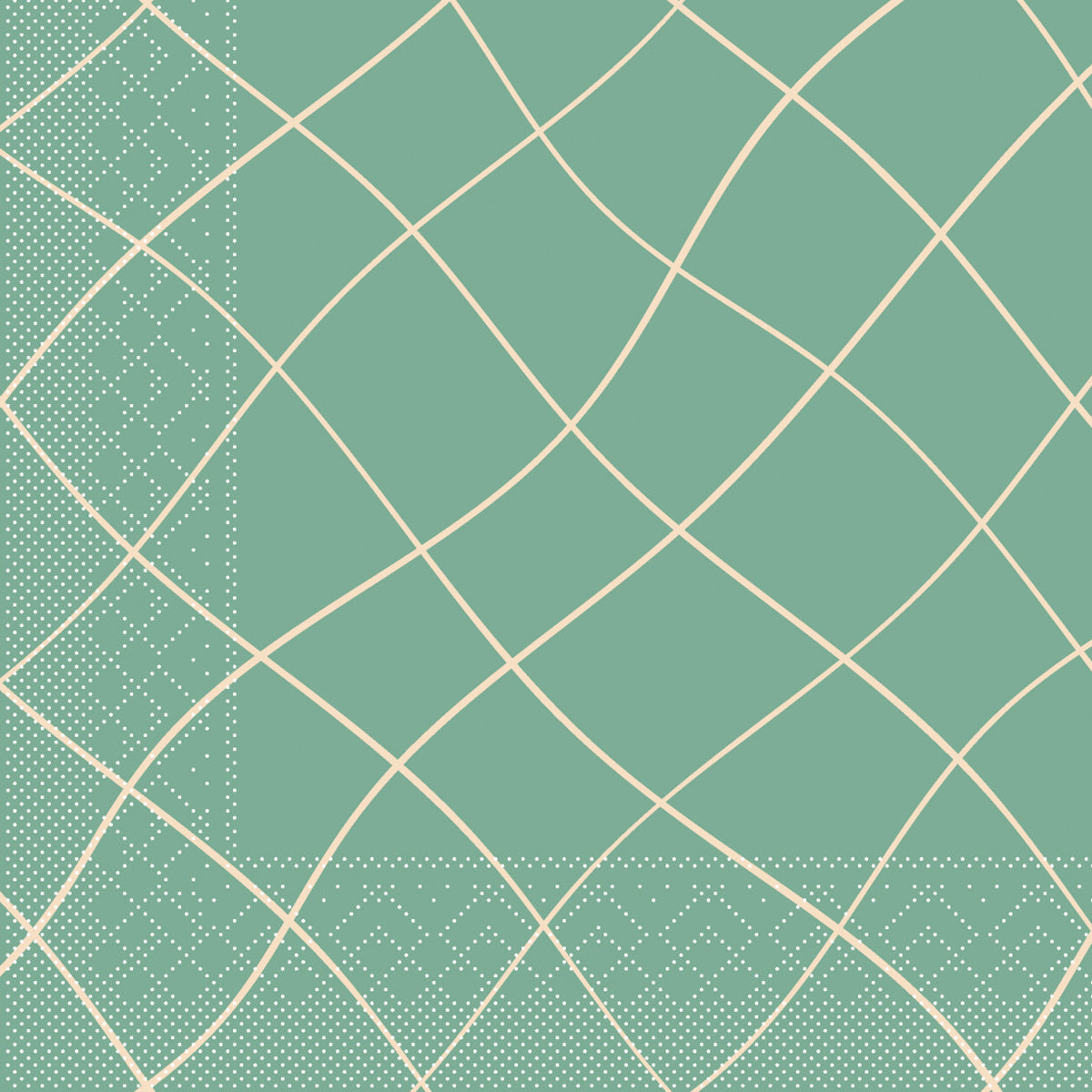 Tissue-Serviette-Louis-waves-eukalyptus 33 x 33 cm 1/4 Falz