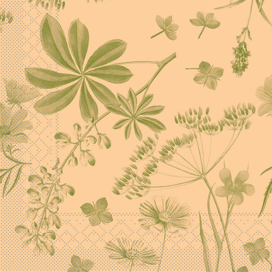 Tissue-Serviette-Opus-Flora 40 x 40 cm 1/4 Falz