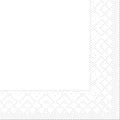 Tissue-Serviette-weiss Basic 24 x 24 cm 1/4 Falz 2-lagig